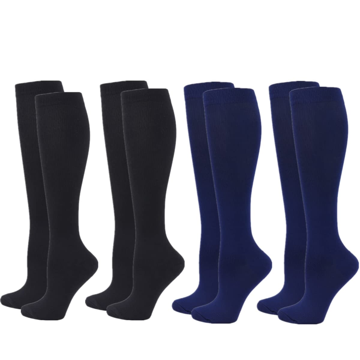 Compression Socks for Women Men, 2/3/4/6 Pairs 20-25mmHg Knee High Socks Compression Stockings for Sport, Athletic, Edema, Diabetic, Varicose Veins, Travel, Pregnancy, Nursing — view 22