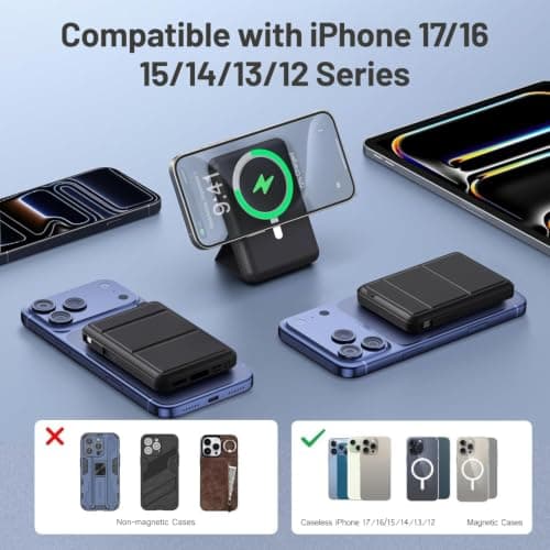 Azmuth for MagSafe Portable Charger, 10000mAh Magnetic Power Bank