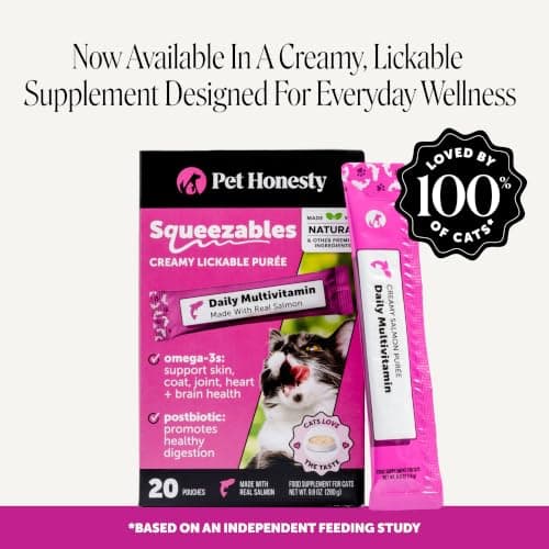 Cat Multivitamin Crunchy Creamy Chews - Daily Cat Vitamins with Lysine, Prebiotics, Omega 3 Fish Oil - Cat Treats for Immune Support, Skin Coat, Digestion, Heart + Joint Health (30-Day Supply) — view 4