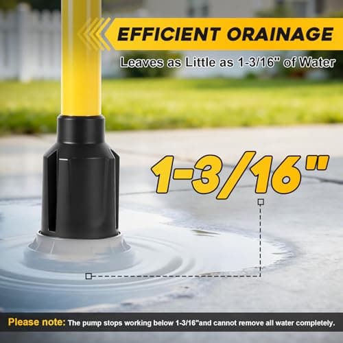 Cordless Stick Water Transfer Pump Compatible with Dewalt 20V Battery (Battery not Included), 1400GPH Portable Electric Sump Pump, 10FT Lift for Pool Draining Boat Bilge Garden Rain Barrel Basement — view 5