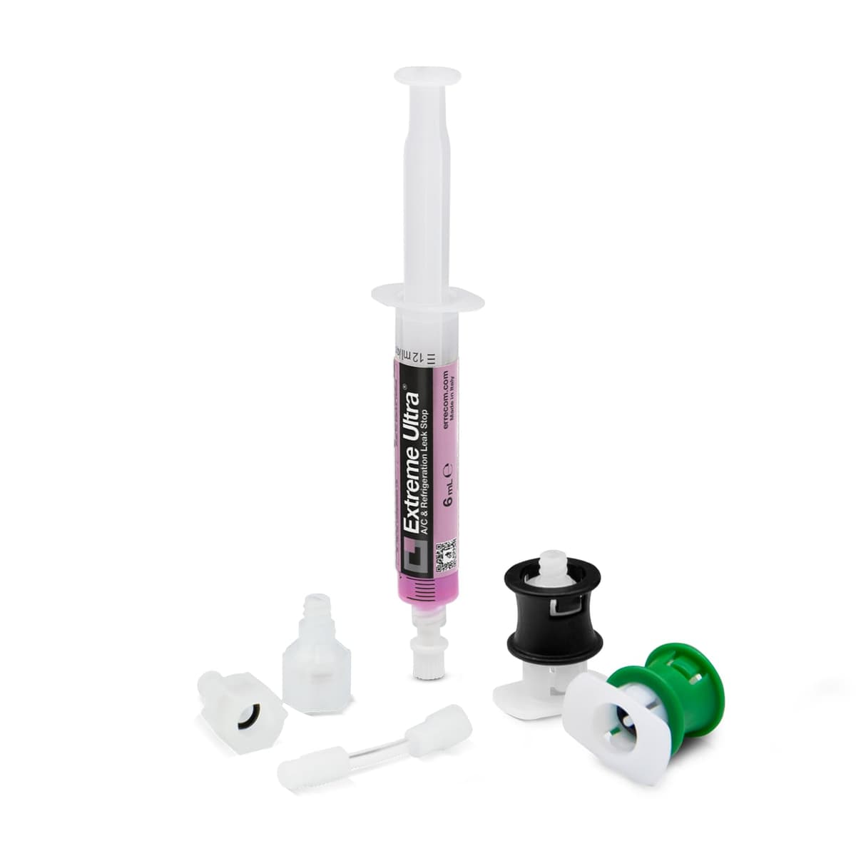 Errecom Extreme Ultra - 6 ml, Sellador de Fugas para Sistemas de Aire Acondicionado de Automóviles, incluye el adaptador para válvulas de carga lato baja presión gas R134a — view 4