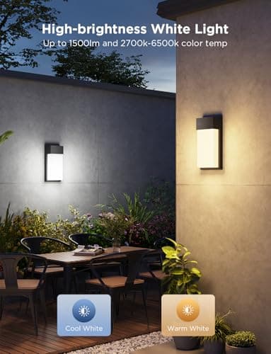 Govee Outdoor Wall Light,2 Pack,1500LM Smart RGBIC Porch Lights,IP65 — view 2