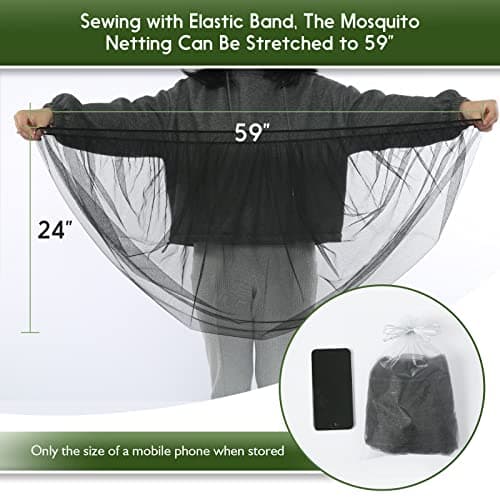 V-Fyee Mosquito Net, Baby Net for Stroller, Visible Breathable Mesh Strollers Cover Bug Netting for Bassinet, Pack N Play,Car Seat, Camping Travel Gear (Black) — view 3