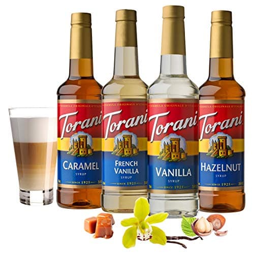 Torani Variety Pack Caramel, French Vanilla, Vanilla & Hazelnut, 25.4 Ounces (Pack of 4) — view 2