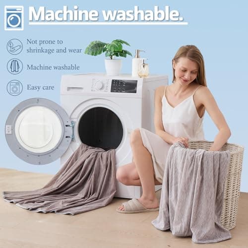 Cooling Blanket Queen Size, Cooling Blankets for Hot Sleepers, Absorbs Heat to Keep Body Cool for Summer Nights Sweats, Cold Blanket for Bed Couch Sofa, Ice Blanket 90x90 Inches, Light Gray — view 7