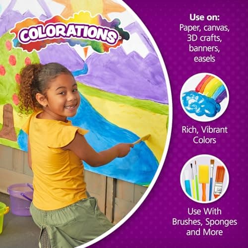 Colorations Paraben-Free Simply Tempera Paint 16 oz -Yellow — view 2
