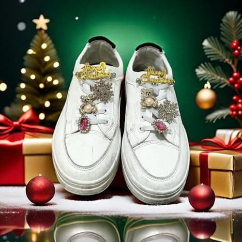 Christmas Charms for Socks - 24pcs Rhinestone Brooches & Pins for Women - Bulk Bling Gold Junk Sock Charms & Shoe Pins for Sambas & Sneakers - Women's Hat, Clothing Crafts & Jewelry Kit — view 5
