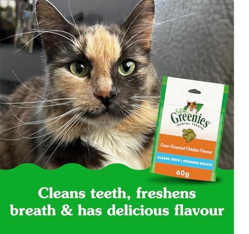 GREENIES Feline Cat Treats Natural Dental Care, Oven Roasted Chicken Flavour, 2.1oz. Pouch — view 3