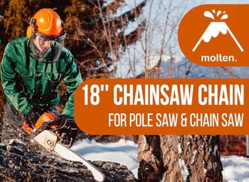 Stihl MS250 Chain 3 Pack 18 Inch Chainsaw Chain, Fits MS251 MS251C, .325'' Pitch .063'' Gauge 68 DL, Replaces 26RM3 68, 26RS 68, Oregon L68, 3639 005 0068 - Molten. — view 3