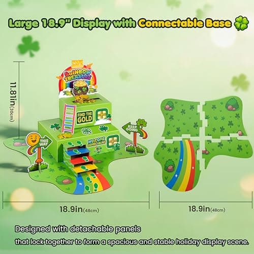 LEKSON St. Patrick’s Day Leprechaun Trap Kit with Coin Drop Slot, Interactive Leprechaun Trap Box for Kids, How to Catch a Leprechaun Craft, Tabletop Holiday Decoration — view 5