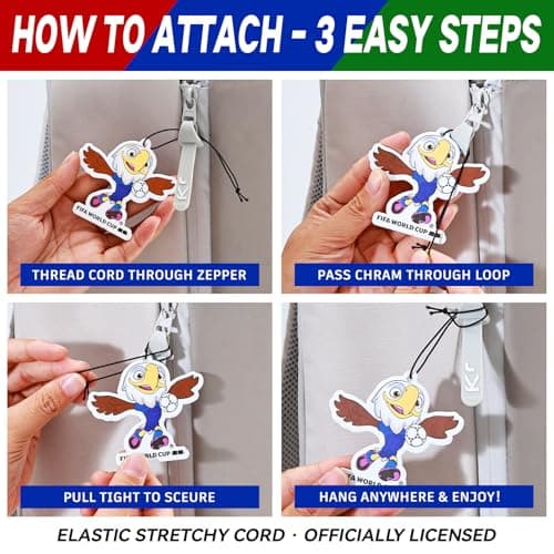 Argentina World Cup Decorations, 3 Pack Car Air Freshener, Provides Long-Lasting Scent, FIFA 2026 Charms, Argentina World Cup 2026 — view 2