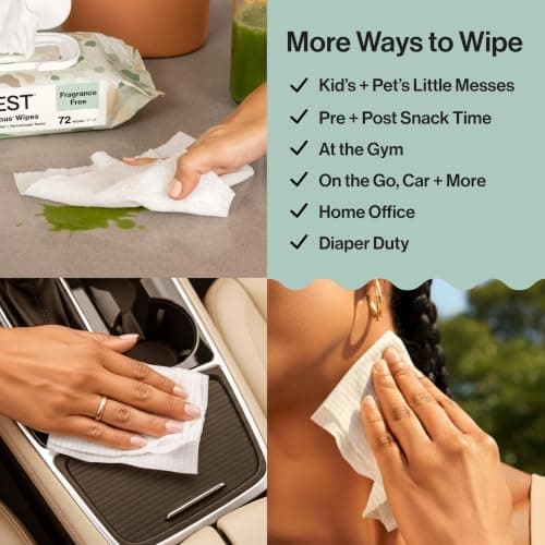 The Honest Company Baby Wipes for Sensitive Skin, Hypoallergenic, Fragrance-Free, Multi-Use, Geo Mood Design, 576 Count (8 Packs of 72) — view 3