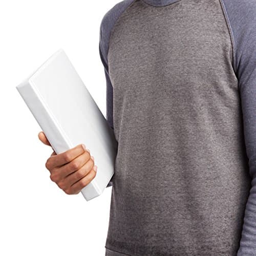 Amazon Basics 3-Ring Binder, 1-Inch - White, 4-Pack — view 4