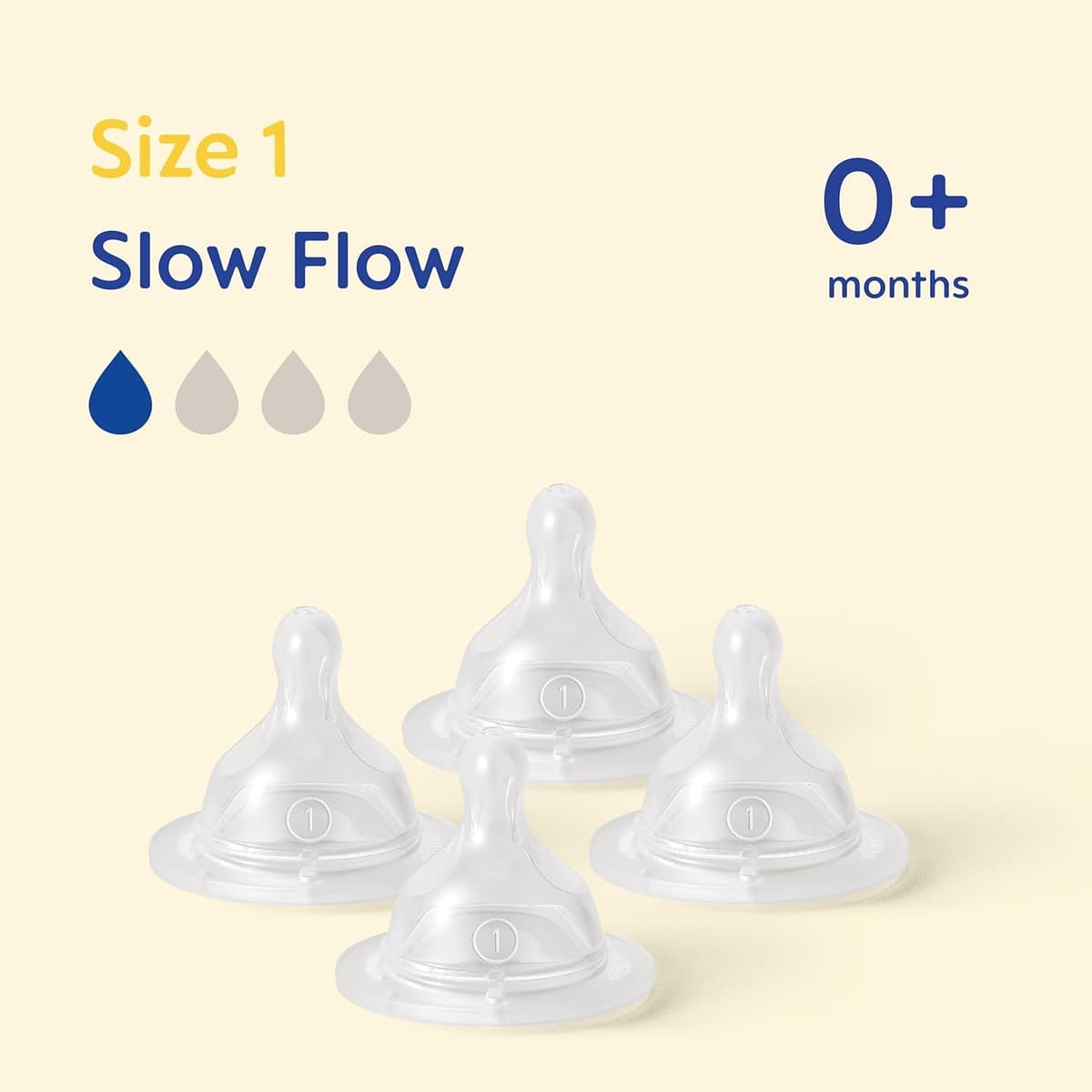 MAM Teats Size 1 | 4 Pack | Slow Flow | Fits All MAM Bottles | Made from SkinSoft Silicone | Baby Accessories for Newborn — view 2