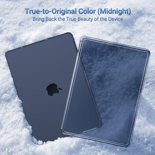MOSISO Compatible with MacBook Air 13 inch Case M5 2026 M4 2025 M3 M2 2024-2022 A3449 A3240 A3113 A2681, Scratch-Resistant Shock-Absorbent Reinforced Hard Shell for MacBook Air 13.6 Case, Midnight — view 3