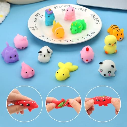 30 Pack Squishy Toys, Kawaii Squishies Party Favors for Kids 4-8 8-12 Treasure Box Toys for Classroom Birthday Xmas Gifts Goodie Bag Mini Animals Mochi Squishy Stress Relief Sensory Toys Random — view 4