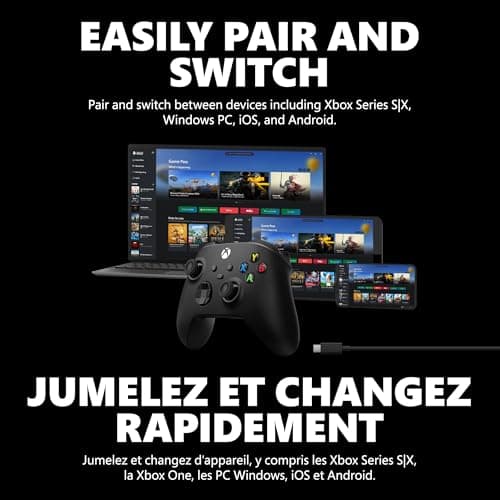 XBOX Core Wireless Gaming Controller + USB-C Cable for Series X|S, One, Windows PC, Android, and iOS — view 5