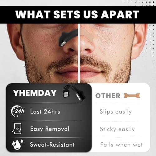 Magnetic Nose Strips Breathing, 30-Day Value Pack (30 Pairs,Jet Black)- Magnetic Breathing Nasal Strip for Men & Women, Nose Magnet Breathing, Nasal Strips-Anti Snoring Equipment — view 3