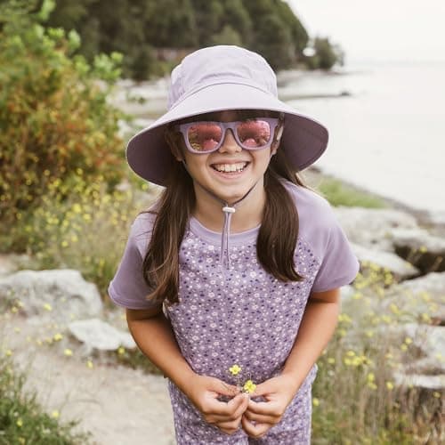 JAN & JUL Girls' Polarized Sunglasses with Strap, Flexible and Durable for Toddlers (Dusty Purple Aurora, M: 2-6 Years) — view 5