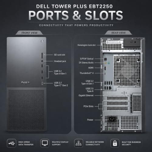 Dell Tower Plus EBT2250, Intel Ultra 9 285, 8TB M.2 SSD, 64GB DDR5 RAM — view 5