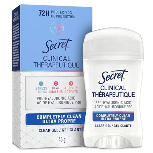 Secret Clinical Strength Clear Gel Antiperspirant and Deodorant, Completely Clean, 45 g