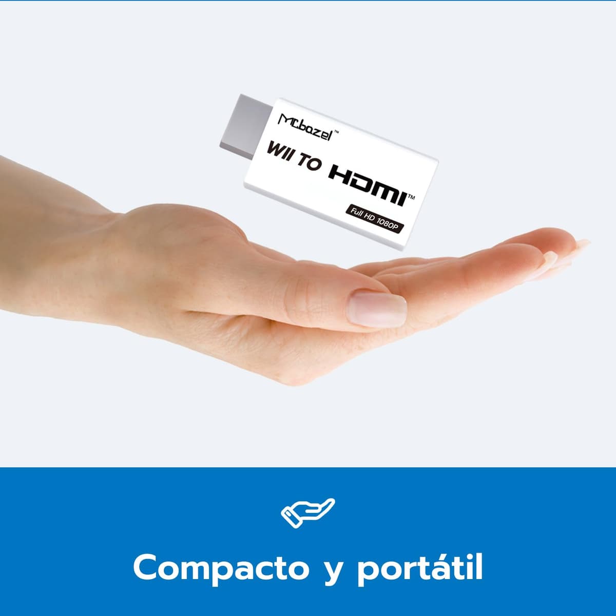 Mcbazel Wii a HDMI Converter, Convertidor de Adaptador Wii HDMI de Video Full HD 1080P con Audio de 3.5mm — view 5