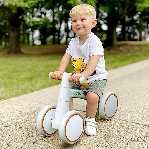 SEREED Baby Balance Bike for 1-2 Year Olds - 4 Wheels, First Bike for Toddlers, Birthday Gift (Green) — view 7