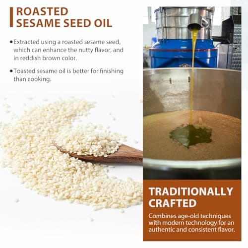 Soeos Toasted Sesame Seed Oil, 250 ml(8.45 Fl Oz) Pack of 2, Nutty Flavor for Asian Food, Noodles, Soup, Baking, Stir-Fry. — view 4