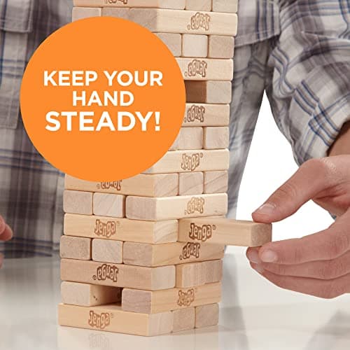 Hasbro Gaming Jenga Wooden Blocks Stacking Tumbling Tower Game | Party Games for Kids & Families | Stocking Stuffers | Ages 6+ (Amazon Exclusive) — view 4