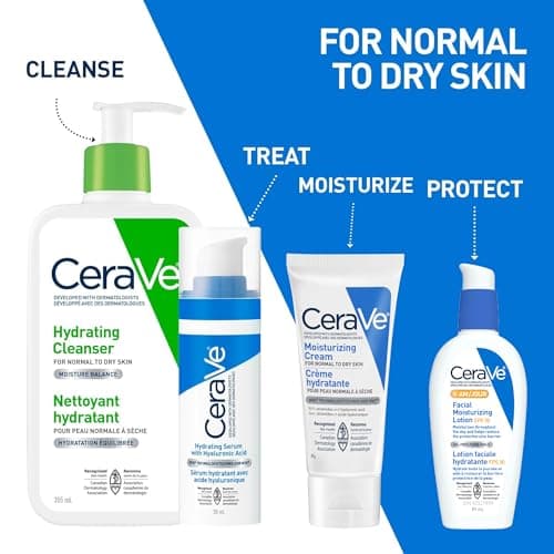 CeraVe Moisturizing Cream Travel Size Daily Face and Body Moisturizer for Normal to Dry Skin with Hyaluronic Acid Fragrance Free, 57 Grams — view 5