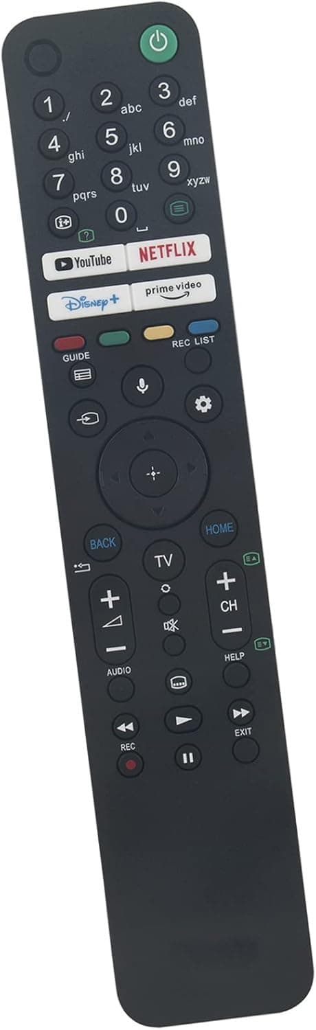 Mando de Voz de Repuesto para Sony Bravia Smart TV (2019-2025) RMF-TX520E, Compatible con Google TV, OLED, LED 4K/8K UHD, con Botones Youtube, Netflix, Disney+, para Series X80J, X90J, A80J, KD/XR — view 2