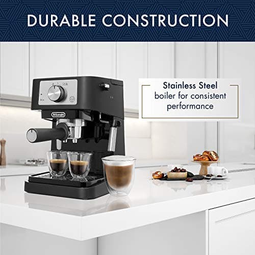 De'Longhi Stilosa Compact Manual Espresso Machine, Manual Milk Frother — view 3