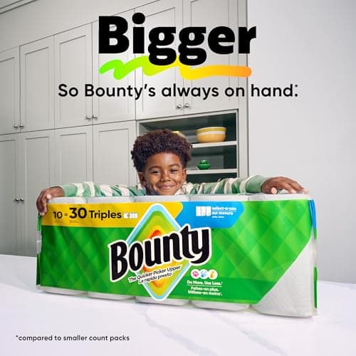 Bounty Select-A-Size Paper Towels, White, 8 Triple Rolls = 24 Regular Roll — view 7