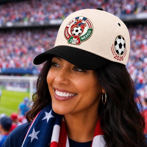 2026 World Cup Soccer Hat–USA Canada Mexico Host Countries Embroidered Baseball Hat Unisex Cotton for Soccer Supporters — view 2