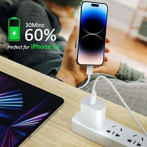 USB C to USB C Charging Cable for Apple 2Pack 10ft, Long Type C to C Fast Charger Cord for iPhone 16 E/17/Air/15/Pro/Plus/Pro Max, for MacBook Pro/Air, for iPad Pro12.9/11in,Air 4/5,Mini 6/7 60W — view 2