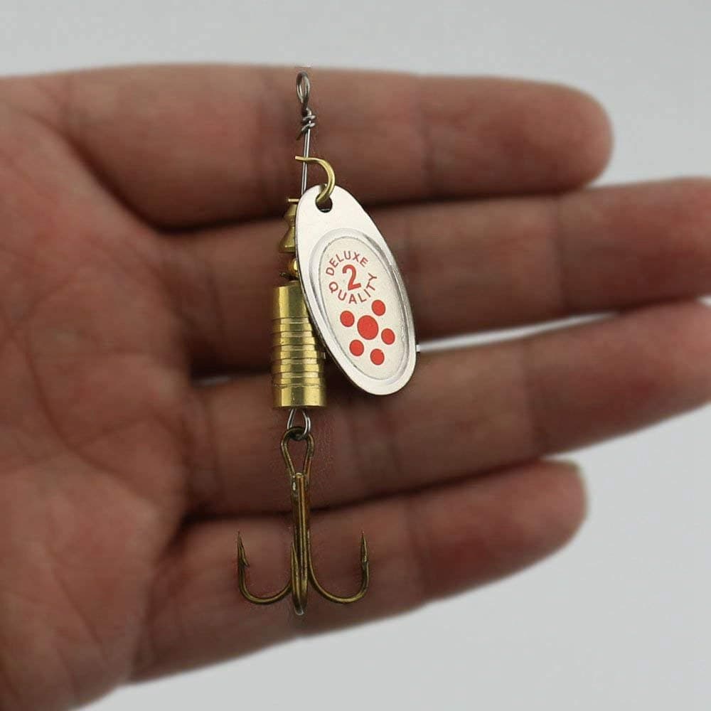 Cebo de pesca de 10 cucharas con cuchillas de 10 x 7 g, arrastre giratorio potente y cebo Barracuda trucha lubina — view 6