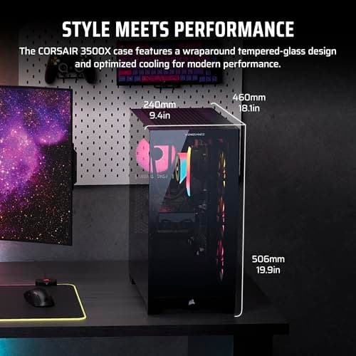 Corsair Vengeance i7500 Gaming PC – Liquid Cooled Intel Core i9-14900KF CPU – NVIDIA GeForce RTX 5080 GPU – 32GB Vengeance RGB DDR5 Memory – 2TB M.2 SSD – Black — view 7
