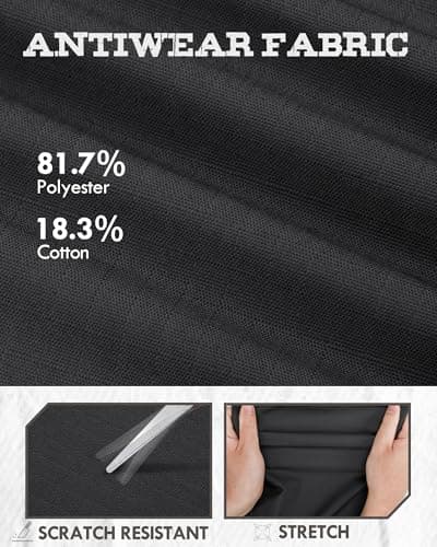 IGOLUMEN Work Pants for Men Stretch Tactical Pants with 11 Pockets Ripstop Cargo Pant Construction Utility Trouser Hiking EDC, Black — view 3