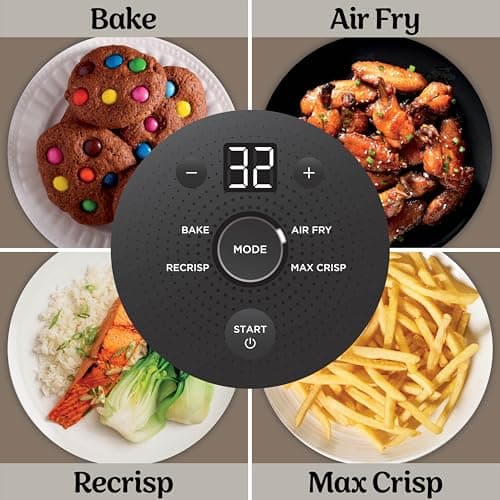 Ninja Crispi 4 in 1 Glass Air Fryer, 450°F, Non Toxic, 4QT and 6 Cup Containers with Lids, Dishwasher Safe, Stone, 1 Count, FN101ST — view 8