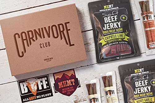 Carnivore Club Gift Box Jerky Pepperettes Sampler - Jerkygram Meat Snacks - Comes in Carnivore Club Themed Box - Great Gift For Men & Women - Birthday — view 3