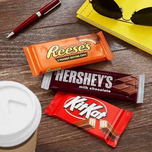 HERSHEY'S, KIT KAT and REESE'S Assorted Milk Chocolate Candy Variety Box, 27.3 oz (18 Pieces) — view 4