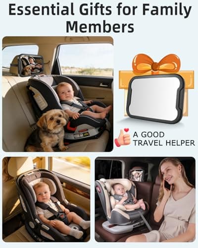Zacro Baby Car Mirror, Shatter-Proof Acrylic Baby Mirror for Car, Rearview Baby Mirror-Easily to Observe The Baby's Every Move, Safety and 360 Degree Adjustability — view 7