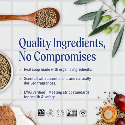Dr. Bronner's - Pure-Castile Bar Soap (Baby Unscented, 5 ounce, 2-pack) - Made with Organic Oils, For Face, Body, Hair, Gentle for Sensitive Skin, Babies, No Added Fragrance, Biodegradable, Vegan — view 2