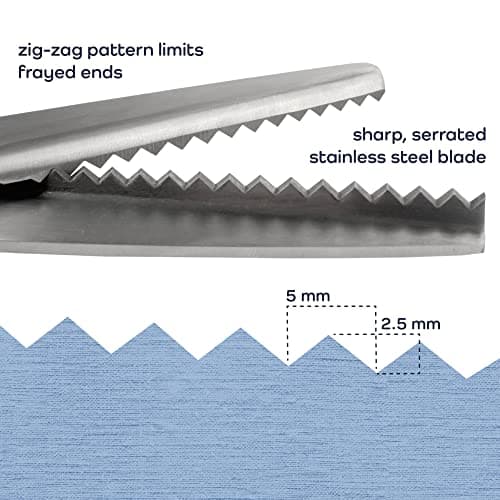 Pinking Shears, 9" (Serrated) Professional Stainless Steel Pinking Shear - Tailor's Craft Scissors for Dressmaking, Cutting, Crafts, Sewing — view 3