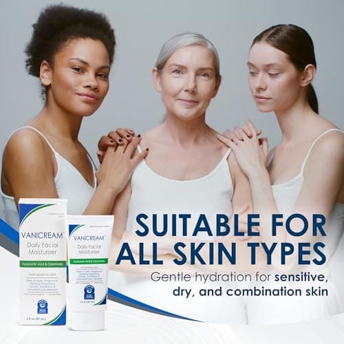 Vanicream Daily Facial Moisturizer With Ceramides and Hyaluronic Acid - Formulated Without Common Irritants for Those with Sensitive Skin, 3 fl oz (Pack of 1) — view 4