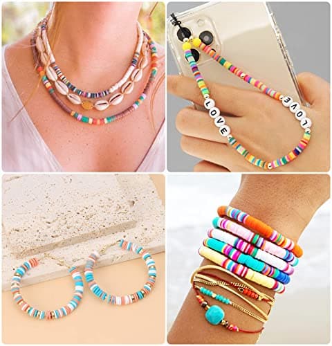 Dowsabel 15000 Pcs Clay Beads Bracelet Making Kit, 4 Boxes 72 Colors Friendship Clay Beads Bracelet Kit with Charms Kit for Jewelry Making, DIY Arts and Crafts Gifts for Kids and Adults — view 3