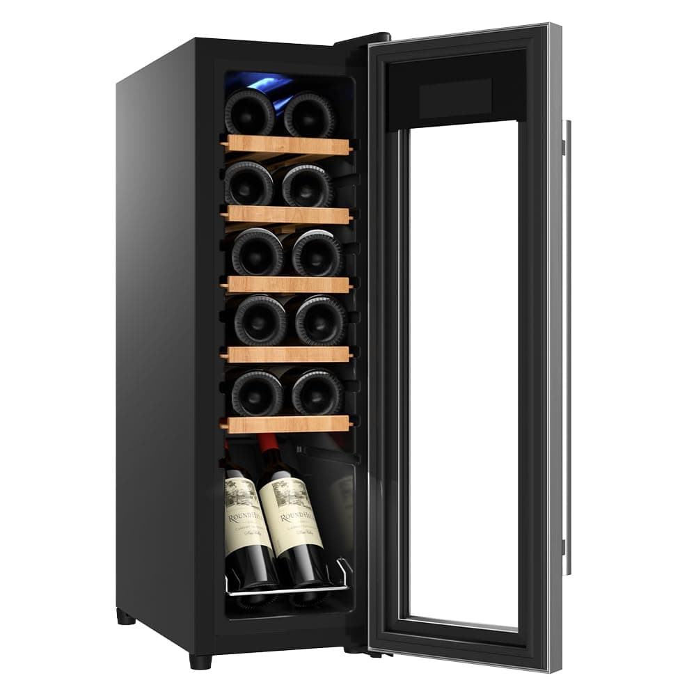 Cecotec Vinoteca 12 Botellas Bolero GrandSommelier 1230 CoolWood Compressor. 32 Litros, Sistema Compresor, Alto Rendimiento, Temperatura Regulable, Luz LED Interior, Control Táctil — view 2