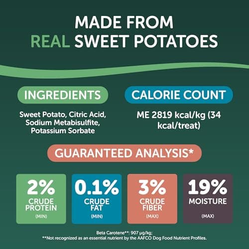 Healthfuls Sweet Potato Slices Healthy Dog Treats – Limited Ingredient, Grain Free, Made from Real Dried Sweet Potatoes, 16 oz — view 7