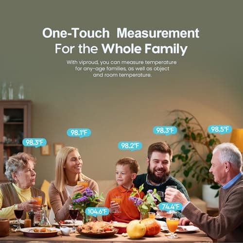 Viproud No-Touch Baby Thermometer for Adults and Kids, Fast & Accurate — view 5