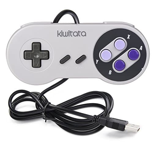 KIWITATA 2X Classic SNES USB Controller for PC Gamings, Retro SNES Wired USB Game Emulator Controller for Windows XP 7 8 11 Mac Raspberry Pi